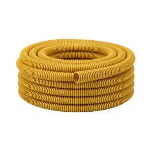 Duto Conduíte Corrugado (Eletroduto) 1" com Guia, Amarelo, Rolo de 100m