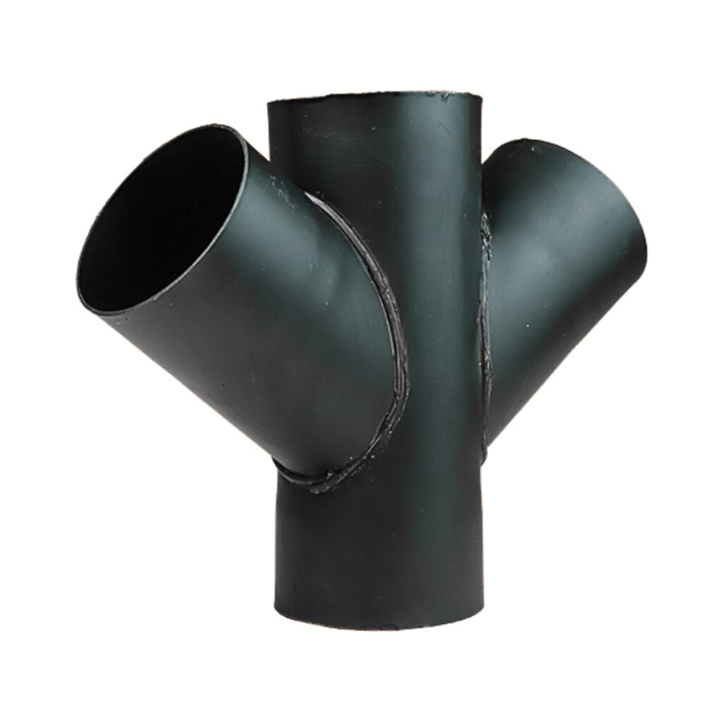 Conexão Y Duplo 8" x 4" para Tubo Duto Corrugado
